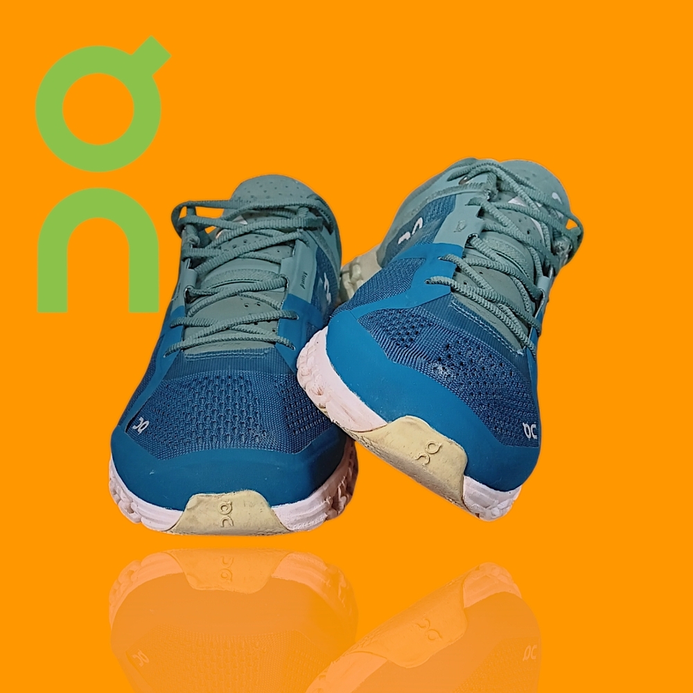 On Cloud Men's Cloudflow Men's Sea Blue Mesh Running  Sneakers Size 8 GUC